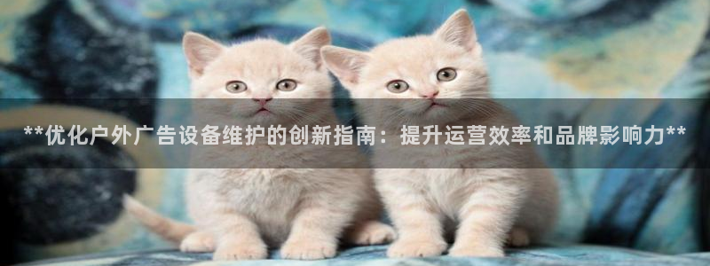 杏宇平台怎么样：**优化户外广告设备维护的创新指南：提升运营效率和品牌影响力**