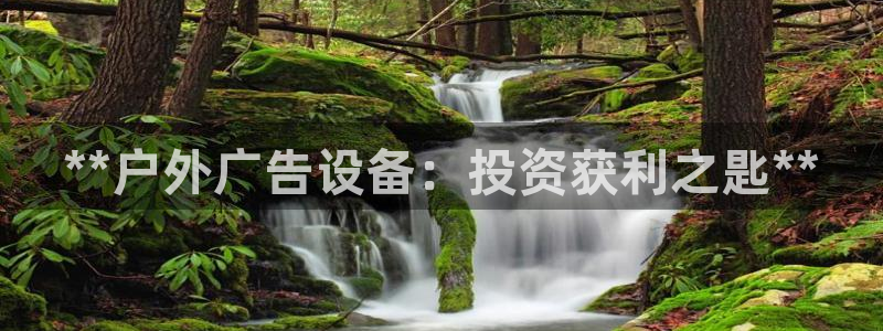 杏宇平台总代理是谁：**户外广告设备：投资获利之匙**