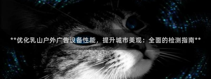 杏宇平台登陆：**优化乳山户外广告设备性能，提升城市美观：全面的检测指南**
