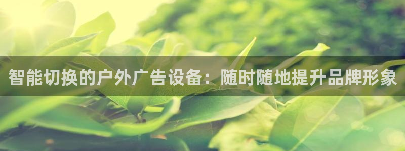 杏宇平台代理怎么赚钱的：智能切换的户外广