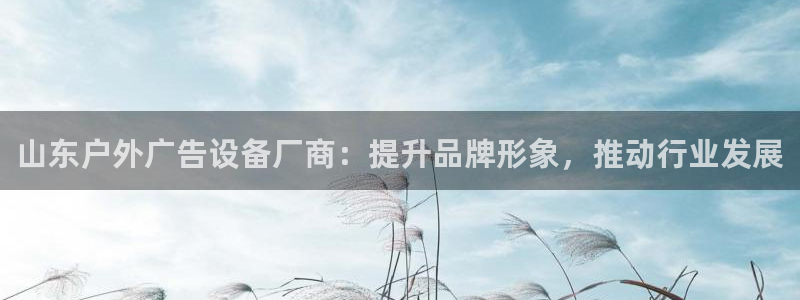 杏宇平台怎么样：山东户外广告设备厂商：提升品牌形象，推动行业发展