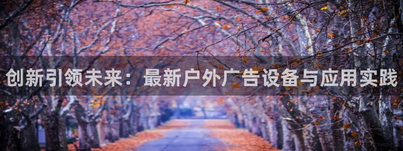 杏宇平台提现为什么这么久呢：创新引领未来：最新户外广告设备与应用实践