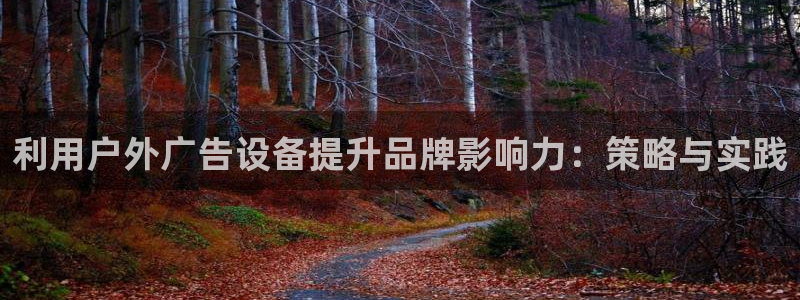 杏宇平台注册登录：利用户外广告设备提升品牌影响力：策略与实践