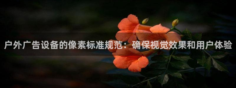 杏宇代理注册：户外广告设备的像素标准规范：确保视觉效果和用户体验