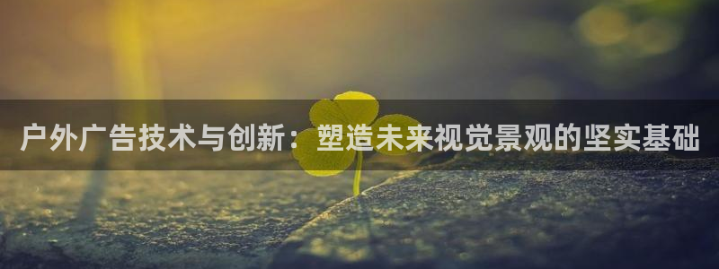 杏宇平台官网注册：户外广告技术与创新：塑造未来视觉景观的坚实基础
