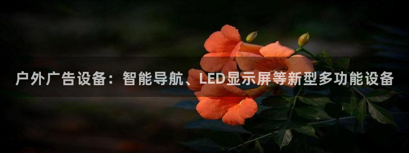 杏宇平台测速链接：户外广告设备：智能导航、LED显示屏等新型多功能设备