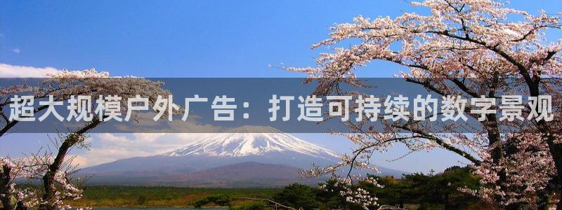 杏宇平台官网注册：超大规模户外广告：打造可持续的数字景观